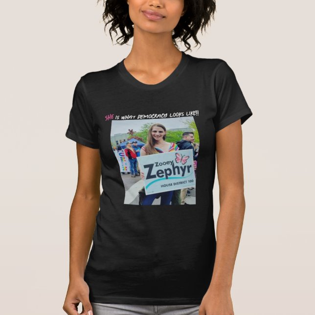 Zooey Zephyr SPEAKS für die USA T-Shirt (Vorderseite)