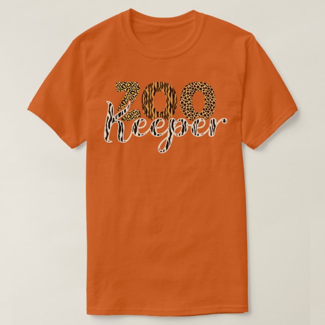 Zookeeper Costume Wild Print African Animals Savan T-Shirt (Design vorne)