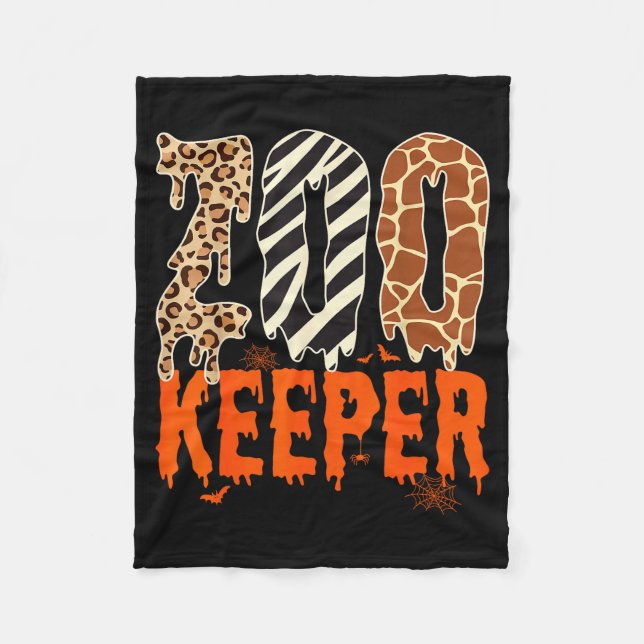 Zookeeper Funny Halloween Costume Zoo Keeper Anima Fleecedecke (Vorderseite)