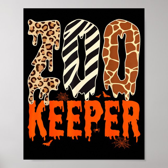 Zookeeper Funny Halloween Costume Zoo Keeper Anima Poster (Vorne)