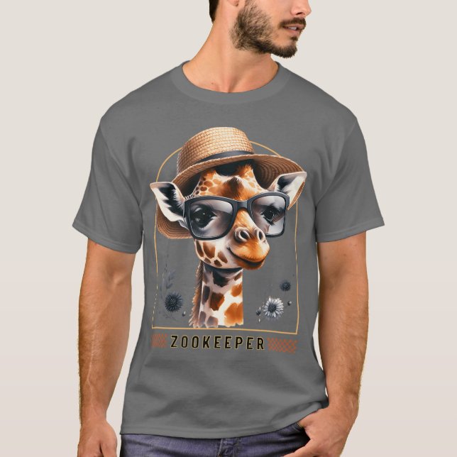 Zookeeper Giraffe Safari Zoo Keepeer - unique T-Shirt (Vorderseite)