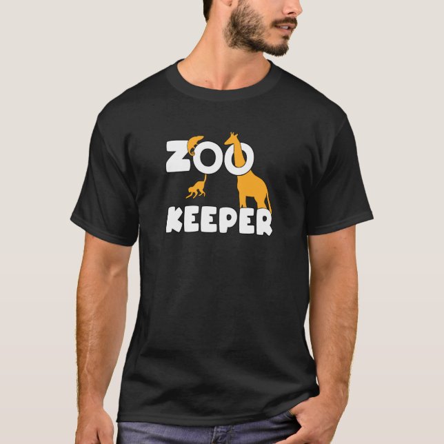 Zookeeper Giraffe Tiere Zookeeping Zoo T-Shirt (Vorderseite)