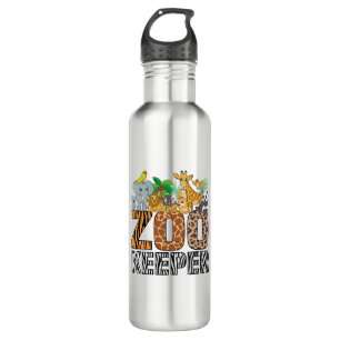Zookeeper Kostüm Zebra Wild Print African Animal A Edelstahlflasche