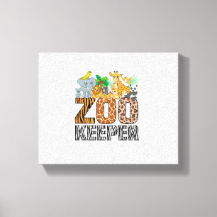 Zookeeper Kostüm Zebra Wild Print African Animal A Leinwanddruck