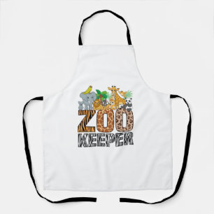 Zookeeper Kostüm Zebra Wild Print African Animal A Schürze