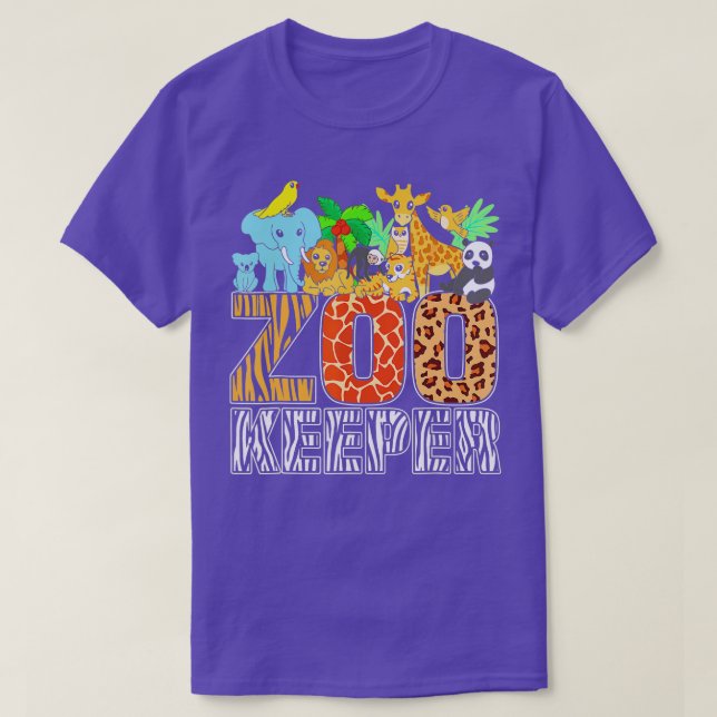 Zookeeper Kostüm Zebra Wild Print African Animal A T-Shirt (Design vorne)