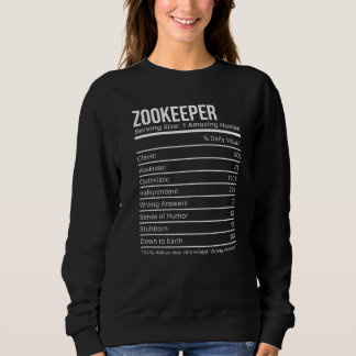 Zookeeper Nährwerte Ernährungsfakten Sweatshirt