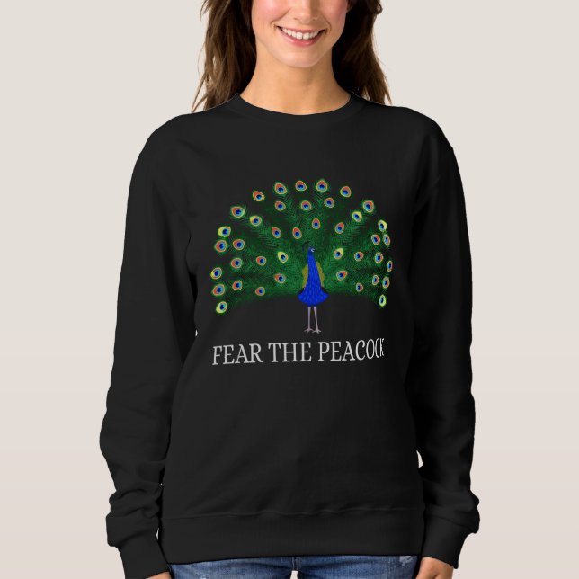 Zookeeper-Ornithologe fürchten den Pfau-Liebe Peac Sweatshirt (Vorderseite)