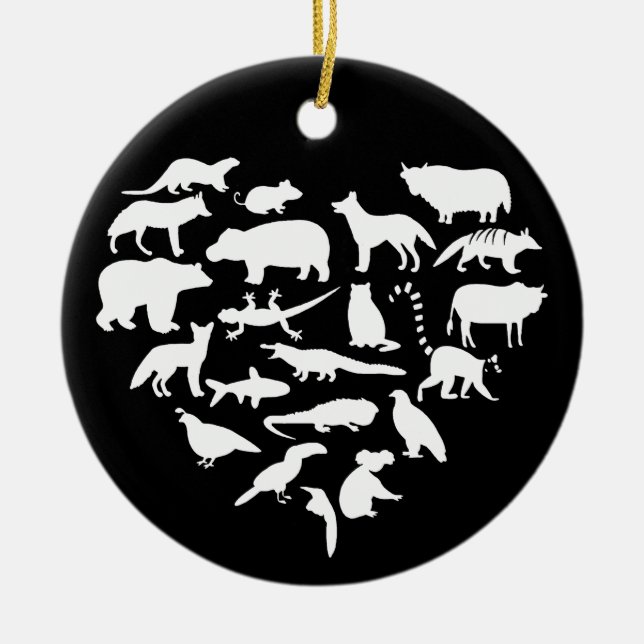 Zookeeper Safari Keramik Ornament (Vorne)