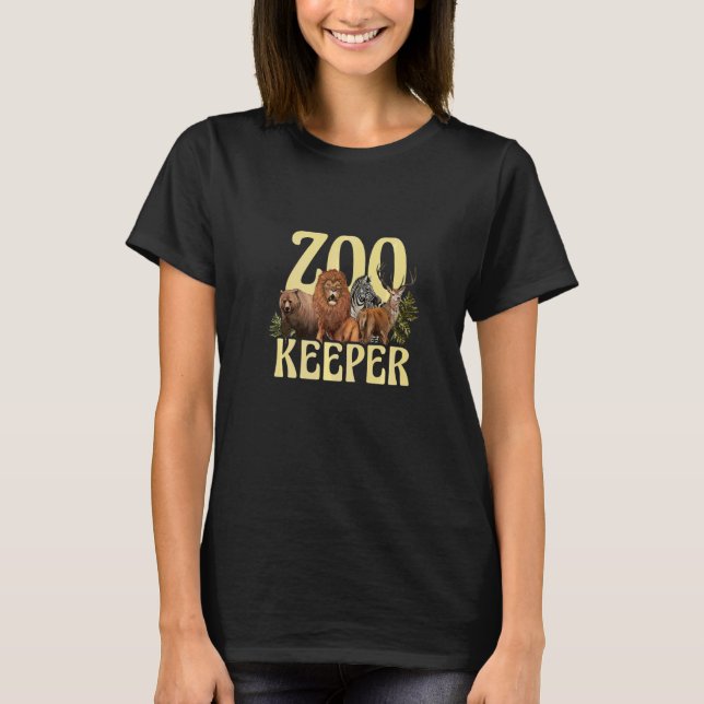 Zookeeper Safari Tierhalter Zoologie Zookeeping T-Shirt (Vorderseite)