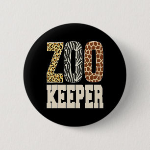 Zookeeper Tierpark Zoo Wildlife Lover Safari Button