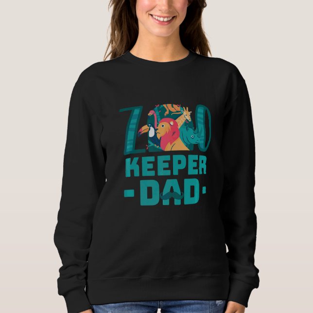 Zookeeper Vater Safari Tierhalter Zoologie Zookeep Sweatshirt (Vorderseite)