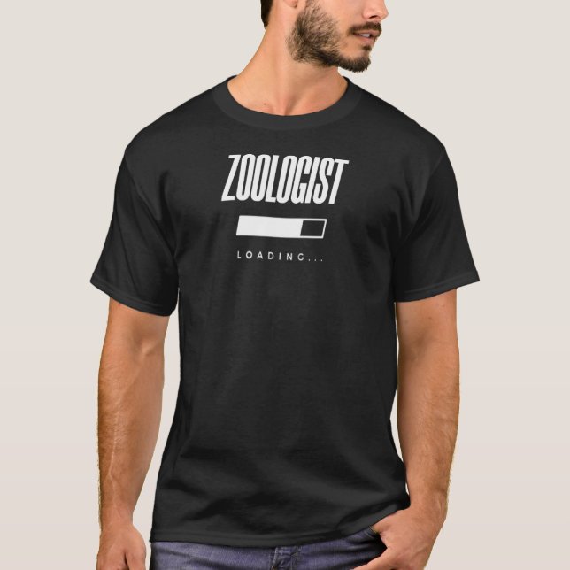 Zoologe beim Laden von Zoologe T-Shirt (Vorderseite)