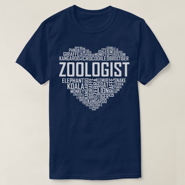 Zoologe Herz T-Shirt (Design vorne)
