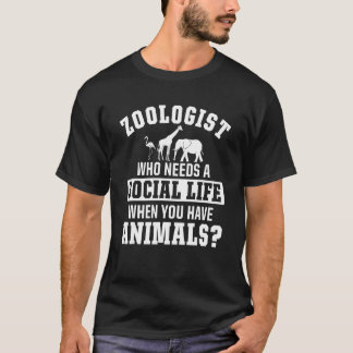 Zoologe Tierhaltung Zoo Wildtier Natur Zoologie T-Shirt