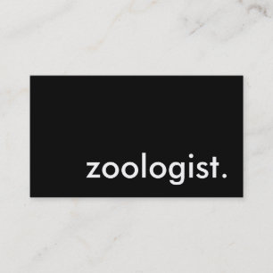 Zoologe. Visitenkarte