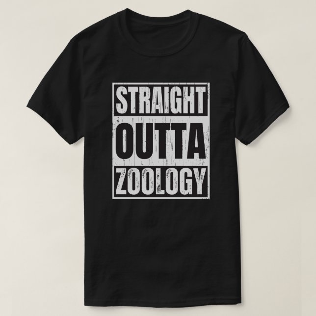 Zoologie-lustige Abschluss-Bildung direkt vor der  T-Shirt (Design vorne)