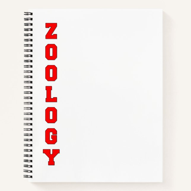 Zoologie Notizbuch (Vorderseite)