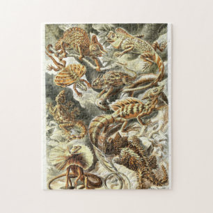 Zoologische Sketch Vintag Lizards Jigsaw Puzzle