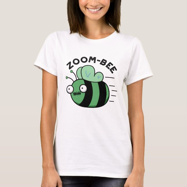 Zoom-bee Funny Halloween Zombie Bee Pun T-Shirt (Vorderseite)
