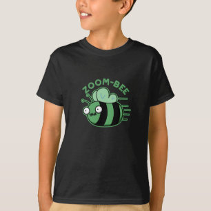 Zoom bee Funny Zombie Bee Pun Dark BG T-Shirt