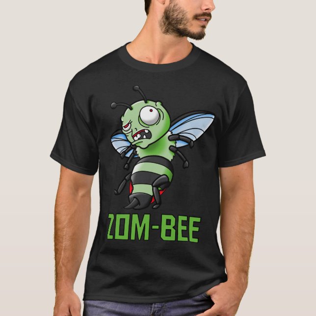 Zoom-bee Halloween Funny Zombie Bee Puns T-Shirt (Vorderseite)