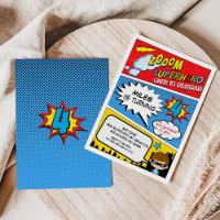 Zoom Comic Superhero 4e Invitation anniversaire