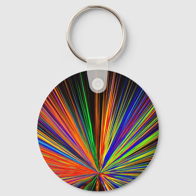Zoom Farbe Boom Rainbow Multicolor Schlüsselanhänger (Vorderseite)