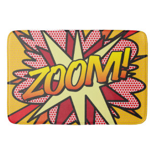 ZOOM Lustige Retro-Comic-Book-Pop-Art Badematte