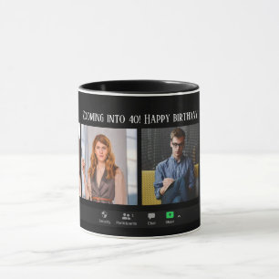 Zoom Personnalisé Réunion Drôle Anniversaire Mug