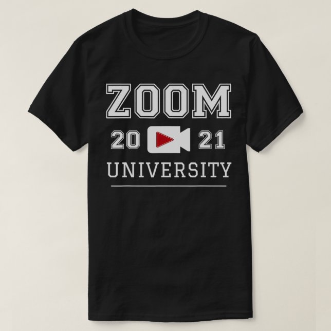 Zoom University Distance Zuhause Bildung Graduate T-Shirt (Design vorne)