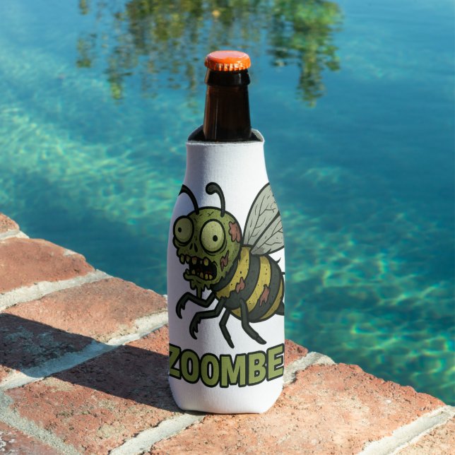 Zoombee - Funny Zombie Bee Cartoon Design Flaschenkühler (In Situ Pool)