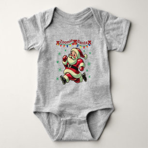 Zoomie Santa Christmas Baby Strampler