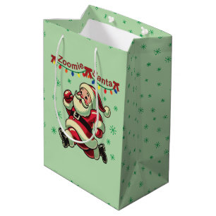 Zoomie Santa Christmas Mittlere Geschenktüte