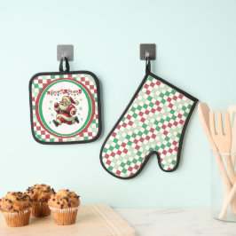 Zoomie Santa Christmas Ofenhandschuh & Topflappen-Set