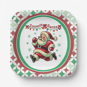Zoomie Santa Weihnachten Pappteller