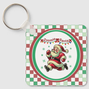 Zoomie Santa Weihnachten Schlüsselanhänger