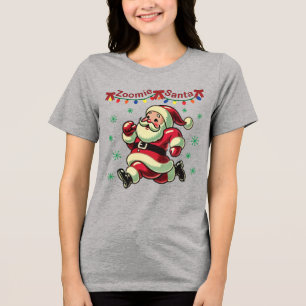 Zoomie Santa Weihnachten Tri-Blend Shirt