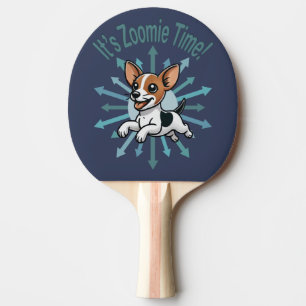 Zoomie Time Rat Terrier Tischtennis Schläger