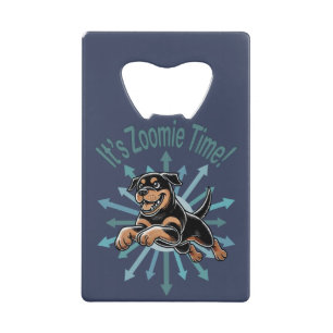 Zoomie Time Rottweiler Geldbeutel Flaschenöffner