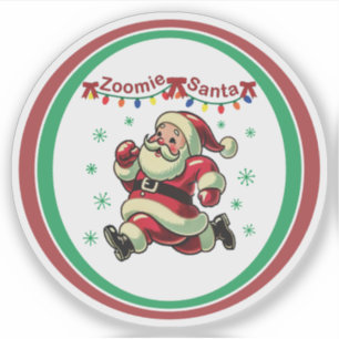 Zoomie Weihnachtsmann Weihnachten Aufkleber