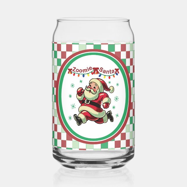 Zoomie Weihnachtsmann Weihnachten Dosenglas (Vorderseite)