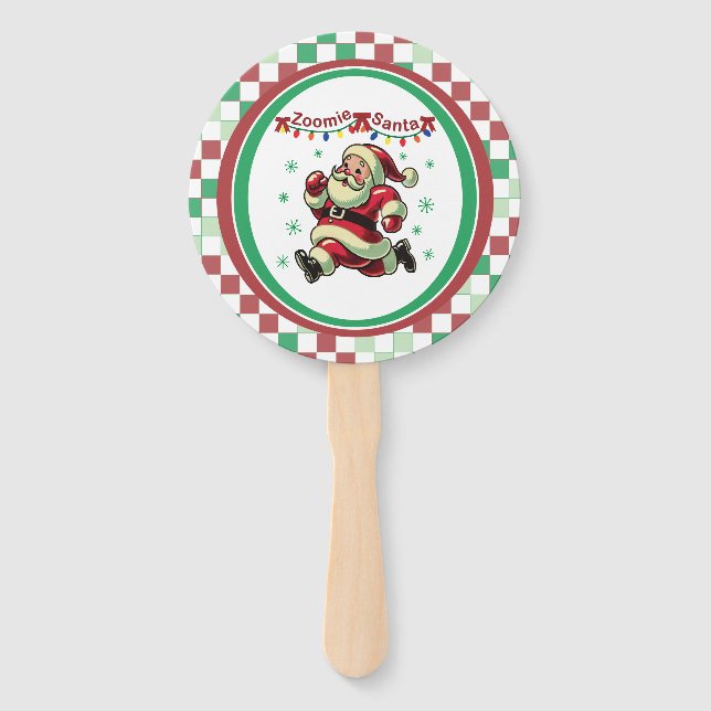 Zoomie Weihnachtsmann Weihnachten Fächer (Vorderseite)