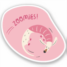 Zoomies niedlich illustrierter Hundshund Kirsche r