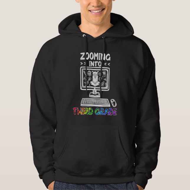 Zooming Into 3rd Grade Back to School 2020 Cute Ll Hoodie (Vorderseite)