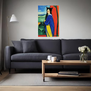 Zoomorphische Dame mit Katzenohren   Art der AI Poster