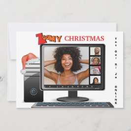 Zoomy Christmas Call Video Conference Satire Karte