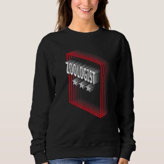 Zooologe Jobtitel Anerkennung Retro Sweatshirt