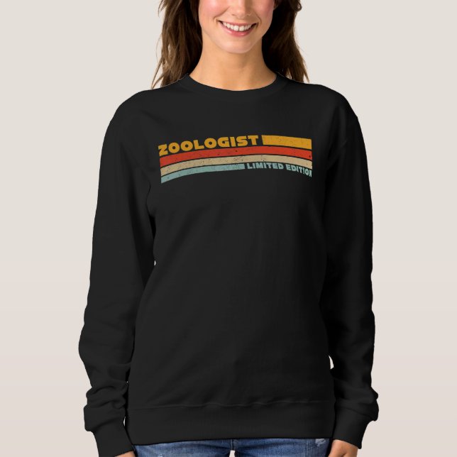 Zooologe Retro-Berufstitel Beruf Sweatshirt (Vorderseite)