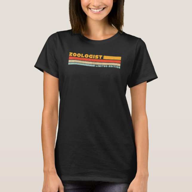 Zooologe Retro-Berufstitel Beruf T-Shirt (Vorderseite)